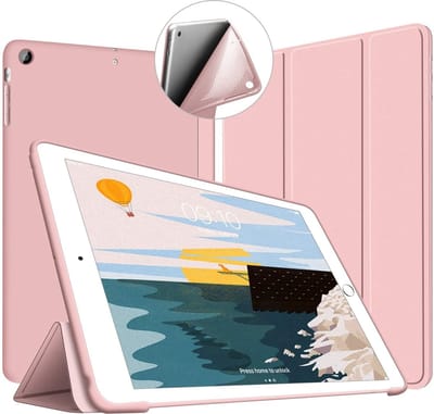 iPad Mini 4 hoes Rose Goud - iPad Mini 2 / 3 hoes Trifold Smart cover - iPad Mini hoes - Hoes iPad Mini 5 hoes bookcase - iPad Mini 1/2/3 hoesje soft Silicone Trifold case - Ntech