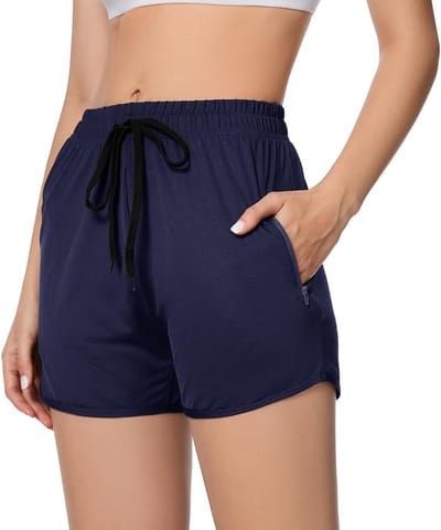 Sportieve Dames Shorts voor Hardlopen en Yoga met Praktische Ritszakken en Ademend Materiaal