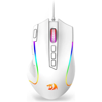 Redragon M612 bedrade RGB-gamingmuis, 8000 DPI, 11 programmeerbare knoppen, ergonomische optische muis voor pc en laptop