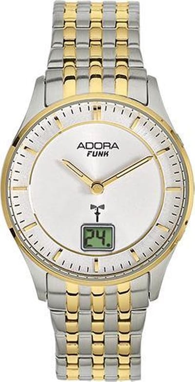 Radiogestuurde dameshorloge – Adora AF7133 – Goud- en zilverkleurig – Funkhorloge met radiocontrole