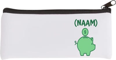 Akyol - groene piggy bank met eigen naam Etui - Varken - iemand die van geld houdt - cadeau voor iemand die houdt van geld - verjaardagscadeau - gift - geschenk - 20 bij 9 cm