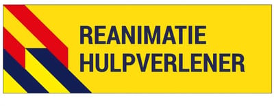 Reanimatie hulpverlener autosticker binnenzijde raam | 21 x 7 cm