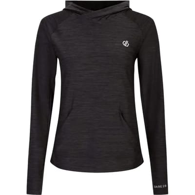 Dare 2B, Sprint City, Vochtregulerend lichtgewicht Dames Sport Hoodie, Black, Maat 34