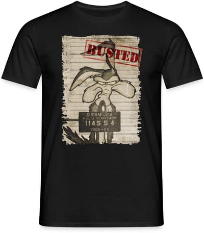 Looney Tunes Wile E. Coyote Busted T-Shirt Heren