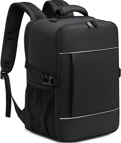 CarryQuest® - Reisrugzak - Laptop tot 15,6 inch + Slimme organisatie - Oxford polyester - Zwart