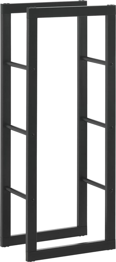 Brandhout rek houtopslag Täby zwart 40x25x100 cm