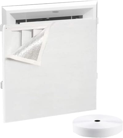 Ventilatie Afdekking - Zolderluik Isolatie - Energie Besparen - Magnetische Bevestiging - 129x129cm - Wit