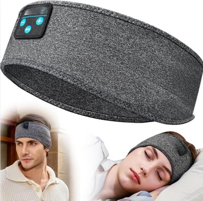 Soft Sleep-koptelefoonhoofdbanden - lang spelen, met ingebouwde luidsprekers - ideaal voor training, hardlopen, yoga en reizen