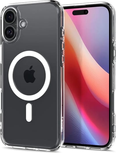 Spigen Geschikt voor Apple iPhone 16 - Geschikt voor Mag - Back Cover Hoesje - Transparant Wit