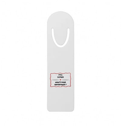 Hacebo® - I'm a father what's your superpower? metalen boekenlegger - Papa - vader met superkracht - vader cadeautjes - vaderdag - verjaardag - geschenk - kado Bladwijzer boekenleggers - 12.7 cm x 3.2cm