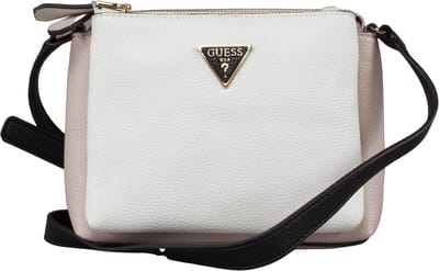 Guess - Becca Double Zip Crossbody - Wit Multi - Vrouwen - Maat