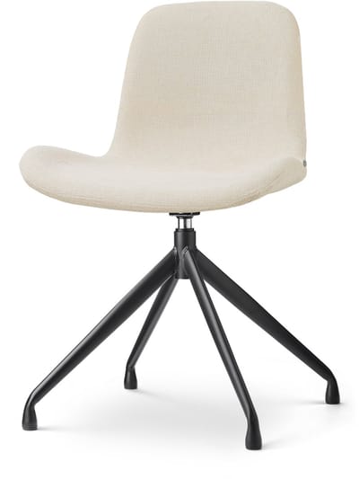 Nolon Nola-Fé draaibare Eetkamerstoel cottonbeige - zwart onderstel