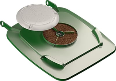 Anti Maden Kliko Klep - 240 liter - Groen - Container deksel (voor container met handgreep 40cm breed)