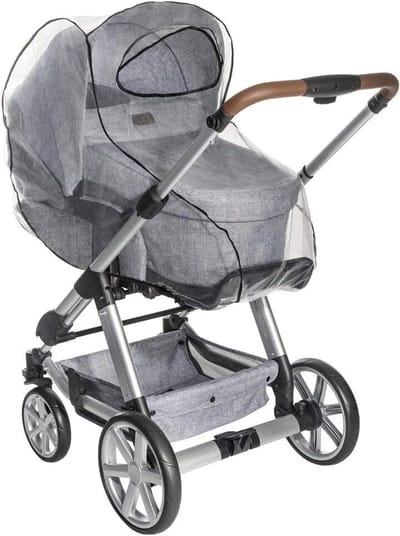 PromoHome Universele Regenhoes voor Kinderwagen - Transparant Beschermhoes met Kijkvenster voor Babydraagstoel, Buggy en Sportwagen - Eén Maat Geschikt voor Alle Modellen