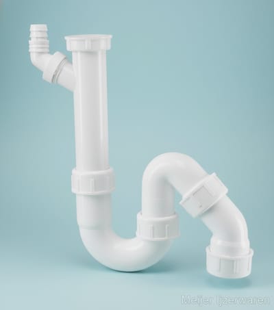 Universele Sifon met Wasmachine-aansluiting 1½" x 40 mm – Met Klemverbinding – Wit | Sanifun | Makkelijk te monteren