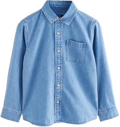 Next - Jongens - Denim shirt met lange mouwen - Blauw