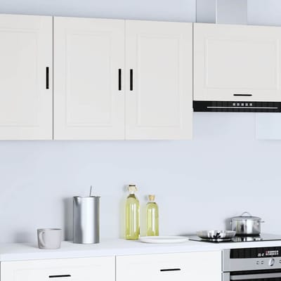 vidaXL - Keukenbovenkast - Porto - bewerkt - hout - wit