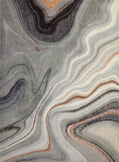 Concept Looms Amara Sage Grey AMA104 Vloerkleed - 120 x 170 cm - Grijs - Rechthoekig - Polyester - Woonkamer - Abstract - Design, Eclectisch, Modern