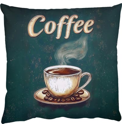 Sierkussens - Kussentjes Woonkamer - 50x50 cm - Koffie - Schotel - Koffiebonen - Retro