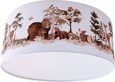 plafondlamp Bosdieren aquarel-bosdieren-kinderkameraccessoires-dieren-kinderkamerdecoratie