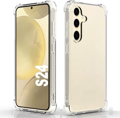 Shockproof Flexibele achterkant Silicone hoesje transparant Geschikt voor: Samsung Galaxy S24