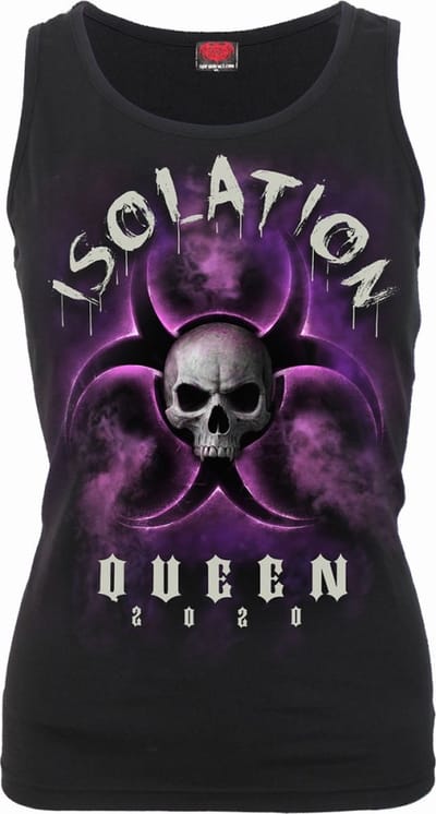 Spiral Mouwloze top -S- ISOLATION QUEEN Zwart