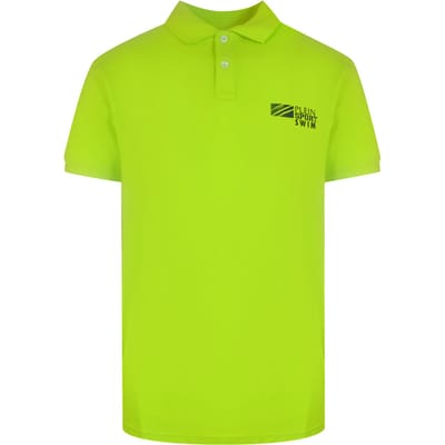 Basis Korte Mouw Kraag Logo Polo Shirt in Geel