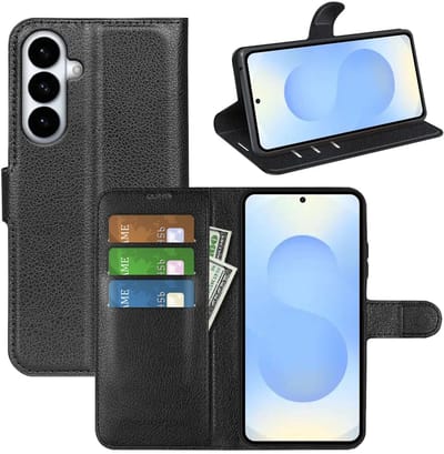 MobyDefend Hoesje - Geschikt voor Samsung Galaxy S26 Plus (S26+) - Kunstleren Wallet Book Case (Sluiting Voorkant) - Zwart