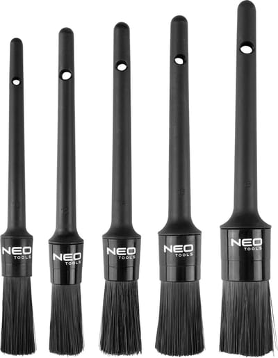 NEO Tools detail kwasten - 5 delig - 21/24/26/30/34 mm - PP - schoonmaak borstels