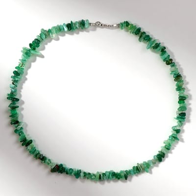 Cavill - Zilveren Halsketting - 925 Sterling Zilver Gerhodineerd - Groene Agaat 134 96 ct - Elegant Fancy Kraal 45 cm - Dames Sieraad Braziliaans