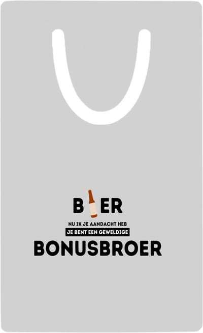 Hacebo® - bier, nu ik je aandacht heb je bent een geweldige bonusbroer metalen boekenlegger - de beste broer - verjaardagscadeau - verjaardag - cadeau - cadeautje voor broer - broer artikelen - kado Bladwijzer boekenleggers - 7.6 cm x 5cm