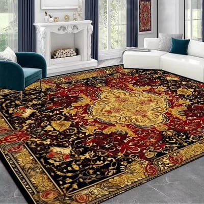 Luxe Grote Tapijten in Perzische Stijl voor Woonkamerdecoratie slaapkamer Groene antislip Vloerkleden Ins Pluche aanpasbare Grote Oppervlaktematten 60*90cm