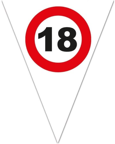 Verkeersbord vlaggenlijn 18 (5 mtr)