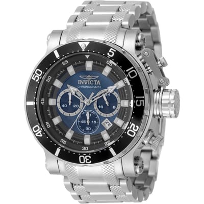 Invicta Coalition Forces 49753 Herenhorloge - Quartz Uurwerk - Roestvrij Staal met Zwarte Wijzerplaat - 52 mm