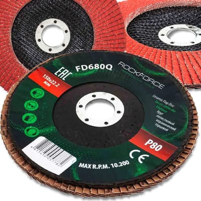 Rockforce - Keramische lamellenschijf - 150mm - P80 - Voor Staal en Hout