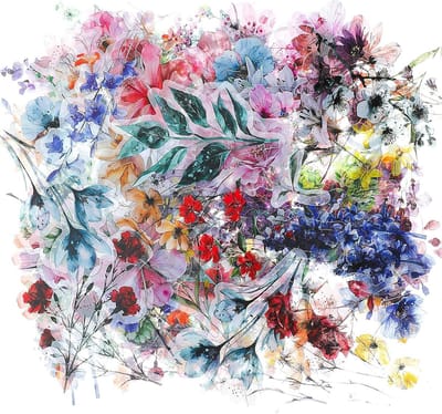 Set van 100 Kleurrijke Vintage Bloemenstickers voor Scrapbooking, Fotoalbums en Creatieve DIY Projecten - Waterdicht en Perfect voor Dagboeken en Knutselen