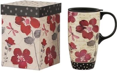 Hoge keramische reismok 500ml met verzegelde deksel - Ideaal voor koffie en latte