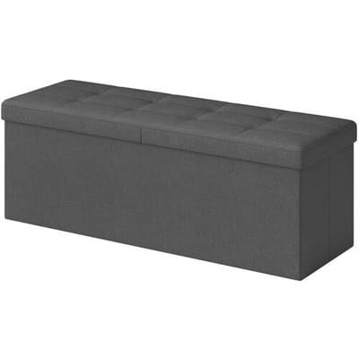 Ochama Opklapbare opbergbank met deksel – Leisteen Grijs, 38 x 110 x 38 cm, opbergbox, belastbaar tot 300 kg – ideaal voor hal, woonkamer of