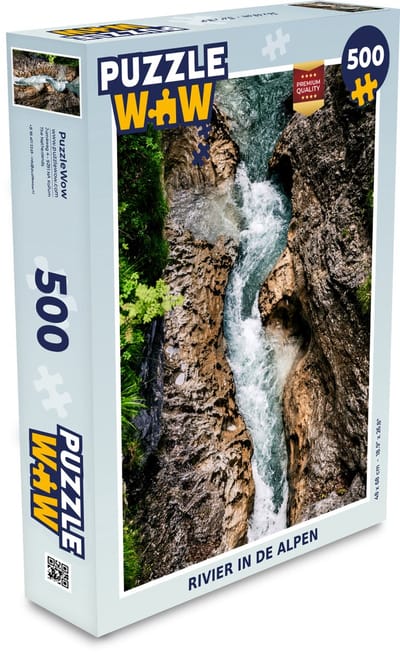 Puzzel Alpen - Rivier - Rots - Legpuzzel - Puzzel 500 stukjes