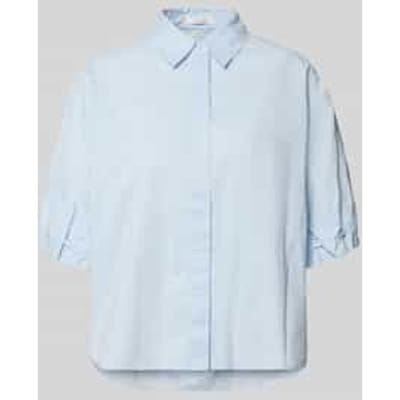 relaxed fit blouse met verdekte knoopsluiting model 'Finoa'