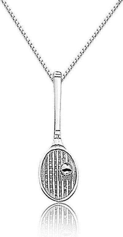 Montebello Ketting Tennisracket - 925 Zilver - Sport - 7x25mm - 45cm