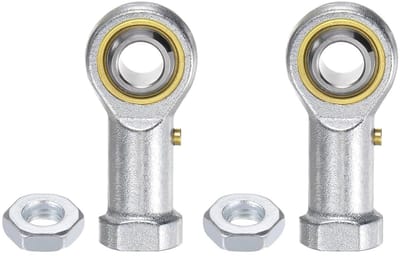 Set van 2 Hinge Ends M10 - Hinge Connector met Rechtsdraad M10 x 1.5, Gegalvaniseerd Staal, Hinge Bearing voor Meubelverbindingen