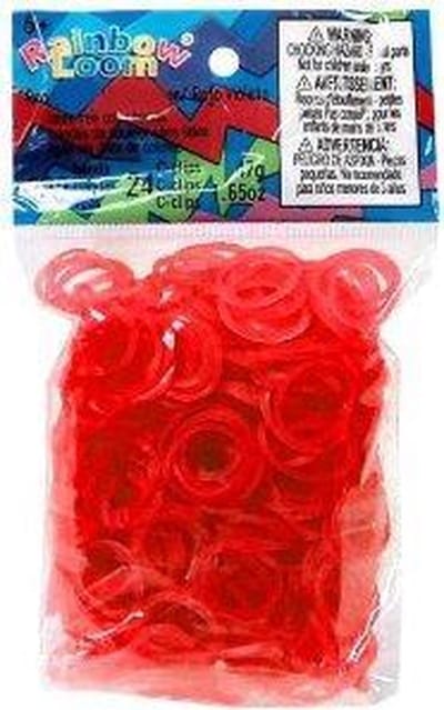 Rainbow Loom Elastiekjes - Red Jelly- 600 stuks