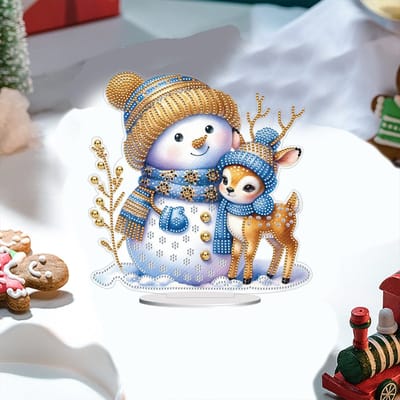 DIY Sneeuwman en Hert/diamant schilderen ornamenten/5d decoratieve handgemaakte punt diamant ornamenten/diamant schilderen DIY bouwsteen puzzel - 017