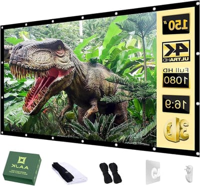 Projectiescherm Buiten - Filmscherm Opvouwbaar - Thuisbioscoop Ervaren - Anti-vouw Ontwerp - 150 Inch 16:9 - Wit