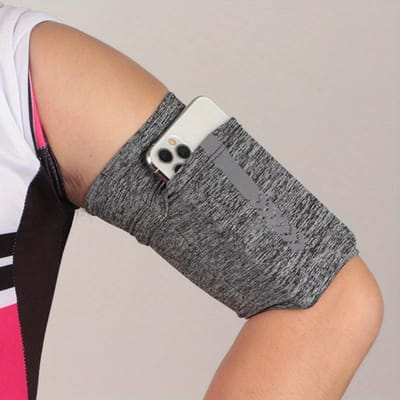 Sac Brassard pour Téléphone Portable, Conçu pour la Course à Pied, Idéal pour les Activités de Plein Air Comme l'Alpinisme et le Camping gris