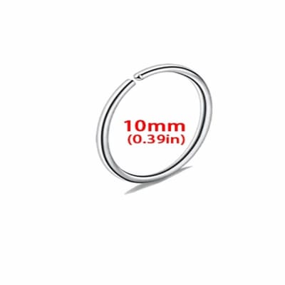 Aramat Jewels | Piercings | Trendy 10mm Stalen Ringetje | 10mm | |10mm | Staal | Volwassenen | Verkleurd niet