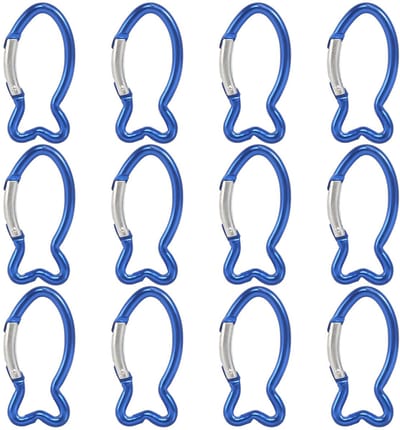Dailygoods - Heavy Duty Caribeaners, 12 stuks visklimmen karabijnhaken, aluminium snel hangende karabijnhaak, stalen clipgesp, outdoor wandelaccessoires voor klimmen