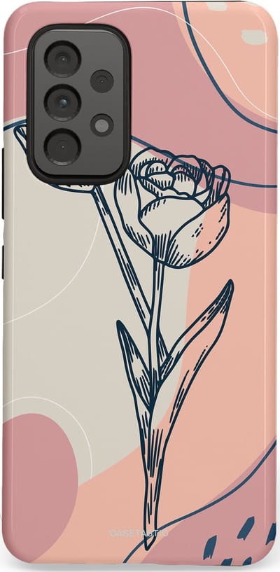 Casetastic Hoesje Geschikt voor Samsung A53 - Stijlvolle Beschermende Duo-layer Case - Sierlijke tulp