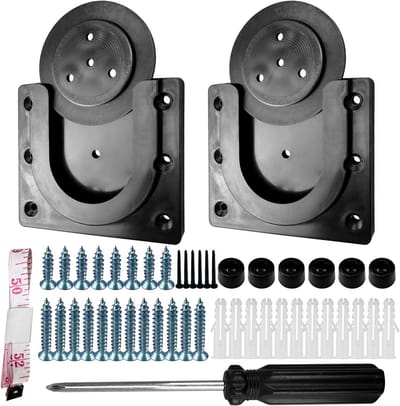 2x Zwarte Muurbeugel Set voor Dartbord - Eenvoudig Montage & Wandmontage Kit